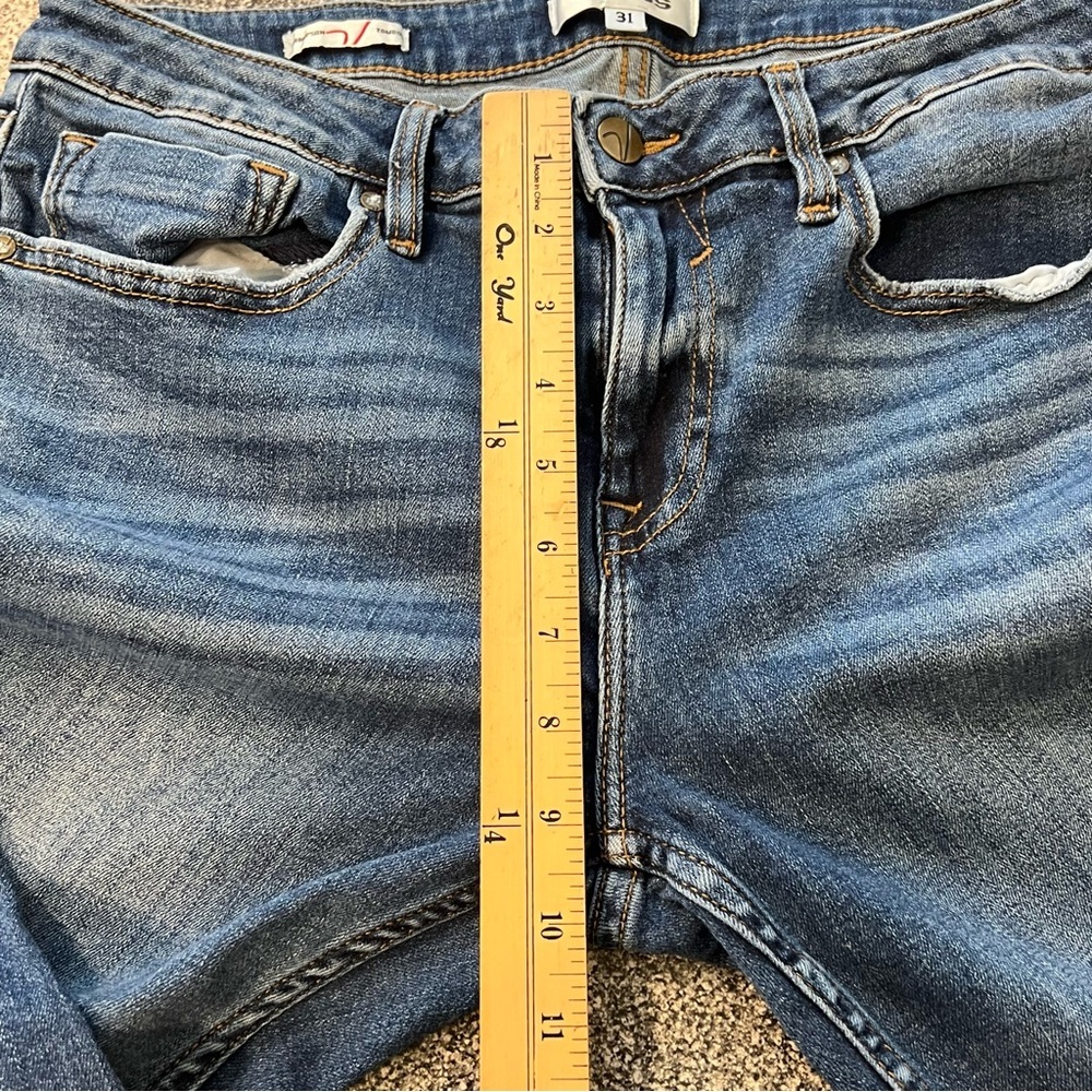 Vigoss Women's Ripped Mid- Rise Skinny Jeans, Waist 31 - Picture 7 of 12